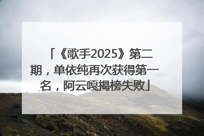 《歌手2025》第二期，单依纯再次获得第一名，阿云嘎揭榜失败