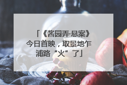 《酱园弄·悬案》今日首映，取景地乍浦路“火”了