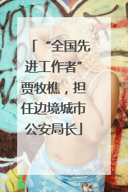 “全国先进工作者”贾牧樵，担任边境城市公安局长