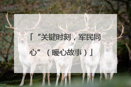 “关键时刻，军民同心”（暖心故事）