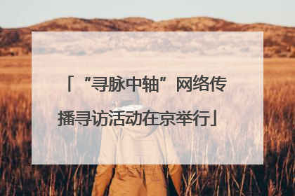 “寻脉中轴”网络传播寻访活动在京举行