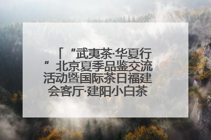 “武夷茶·华夏行”北京夏季品鉴交流活动暨国际茶日福建会客厅·建阳小白茶品牌推介会启幕！