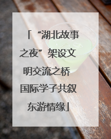 “湖北故事之夜”架设文明交流之桥 国际学子共叙东游情缘