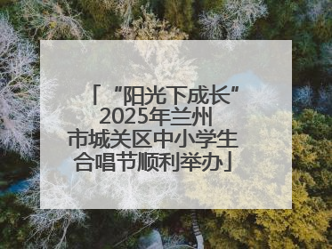 “阳光下成长” 2025年兰州市城关区中小学生合唱节顺利举办