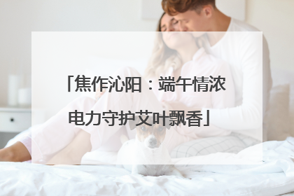 焦作沁阳：端午情浓 电力守护艾叶飘香