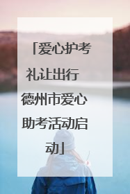 爱心护考礼让出行 德州市爱心助考活动启动