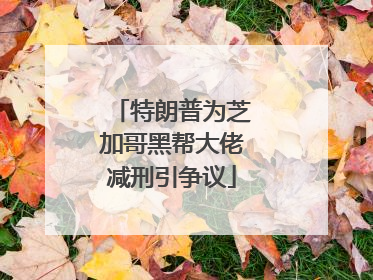 特朗普为芝加哥黑帮大佬减刑引争议