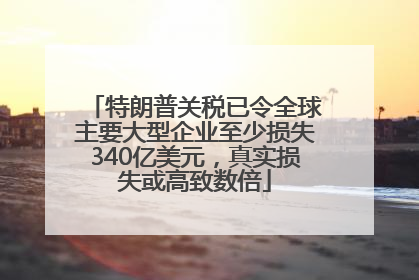 特朗普关税已令全球主要大型企业至少损失340亿美元，真实损失或高致数倍