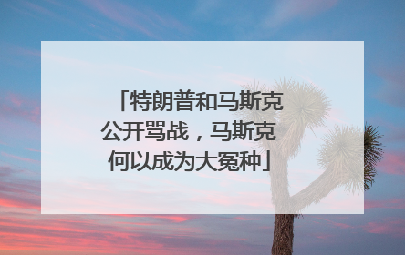 特朗普和马斯克公开骂战，马斯克何以成为大冤种