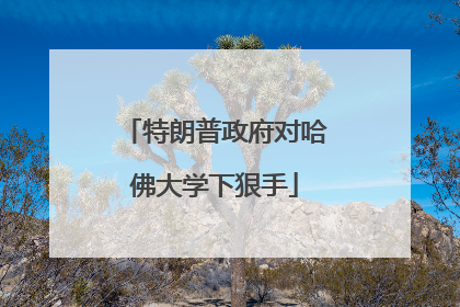 特朗普政府对哈佛大学下狠手