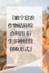 睢宁县农作物秸秆综合利用 衍生多种经营创收形式