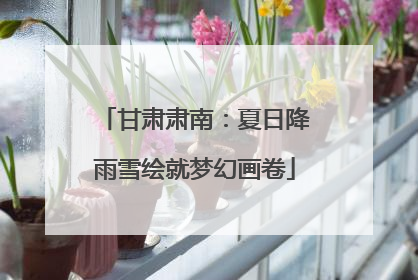 甘肃肃南：夏日降雨雪绘就梦幻画卷