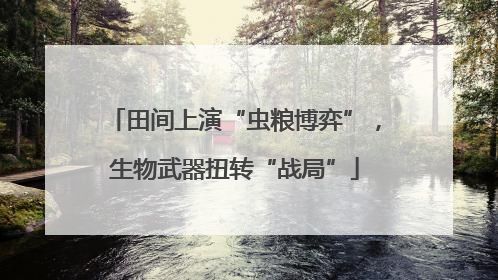 田间上演“虫粮博弈”，生物武器扭转“战局”
