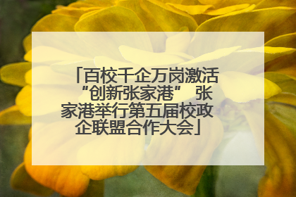 百校千企万岗激活“创新张家港” 张家港举行第五届校政企联盟合作大会