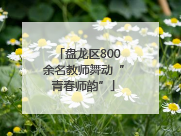 盘龙区800余名教师舞动“青春师韵”