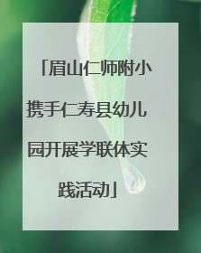 眉山仁师附小携手仁寿县幼儿园开展学联体实践活动