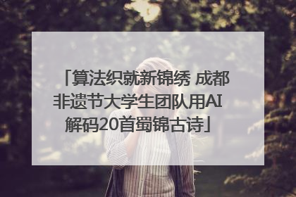 算法织就新锦绣 成都非遗节大学生团队用AI解码20首蜀锦古诗