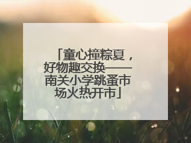 童心撞粽夏，好物趣交换——南关小学跳蚤市场火热开市