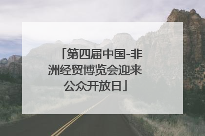 第四届中国-非洲经贸博览会迎来公众开放日