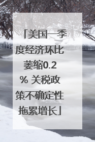 美国一季度经济环比萎缩0.2% 关税政策不确定性拖累增长