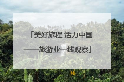 美好旅程 活力中国——旅游业一线观察