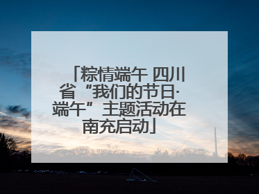 粽情端午 四川省“我们的节日·端午”主题活动在南充启动