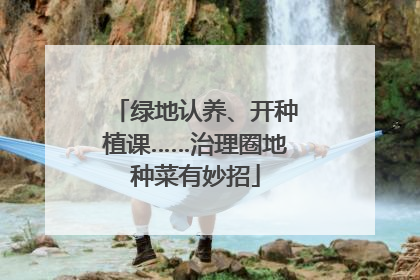 绿地认养、开种植课……治理圈地种菜有妙招