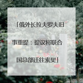 俄外长拉夫罗夫旧事重提：提议将联合国总部迁往索契