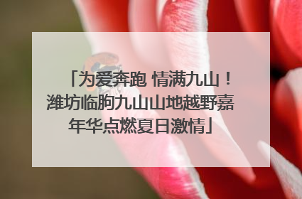 为爱奔跑 情满九山！潍坊临朐九山山地越野嘉年华点燃夏日激情