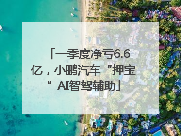一季度净亏6.6亿，小鹏汽车“押宝”AI智驾辅助