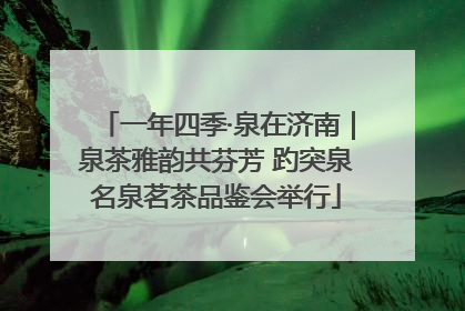一年四季·泉在济南｜泉茶雅韵共芬芳 趵突泉名泉茗茶品鉴会举行