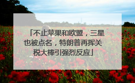 不止苹果和欧盟，三星也被点名，特朗普再挥关税大棒引强烈反应