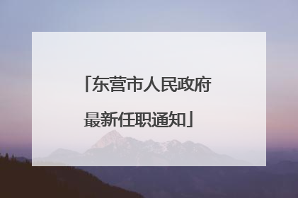 东营市人民政府最新任职通知