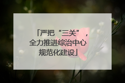 严把“三关”，全力推进综治中心规范化建设