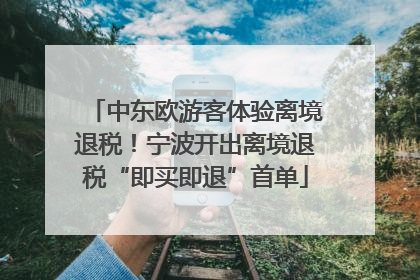 中东欧游客体验离境退税！宁波开出离境退税“即买即退”首单