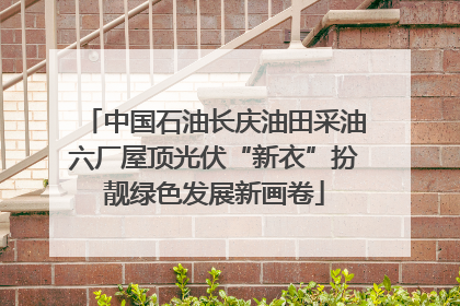 中国石油长庆油田采油六厂屋顶光伏“新衣”扮靓绿色发展新画卷