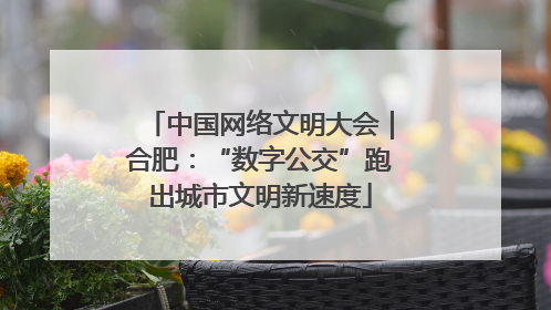中国网络文明大会｜合肥：“数字公交”跑出城市文明新速度