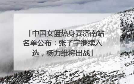 中国女篮热身赛济南站名单公布：张子宇继续入选，杨力维将出战