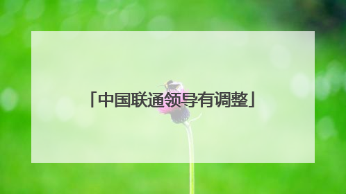 中国联通领导有调整