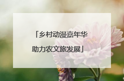乡村动漫嘉年华助力农文旅发展