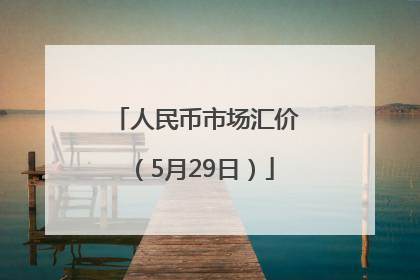 人民币市场汇价（5月29日）