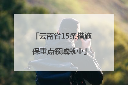 云南省15条措施保重点领域就业
