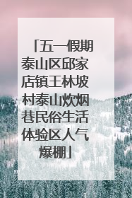 五一假期泰山区邱家店镇王林坡村泰山炊烟巷民俗生活体验区人气爆棚