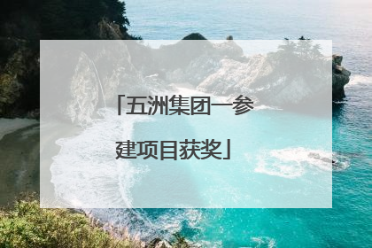 五洲集团一参建项目获奖