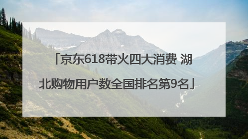 京东618带火四大消费 湖北购物用户数全国排名第9名