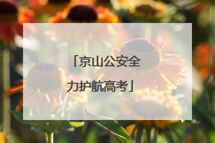 京山公安全力护航高考