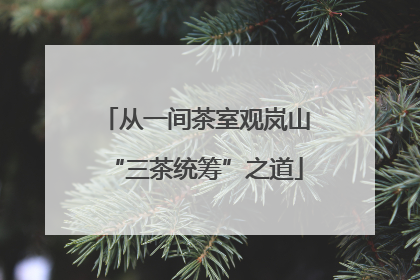 从一间茶室观岚山“三茶统筹”之道