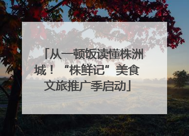从一顿饭读懂株洲城！“株鲜记”美食文旅推广季启动
