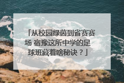 从校园绿茵到省赛赛场 宿豫这所中学的足球班藏着啥秘诀？