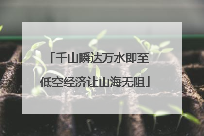 千山瞬达万水即至 低空经济让山海无阻